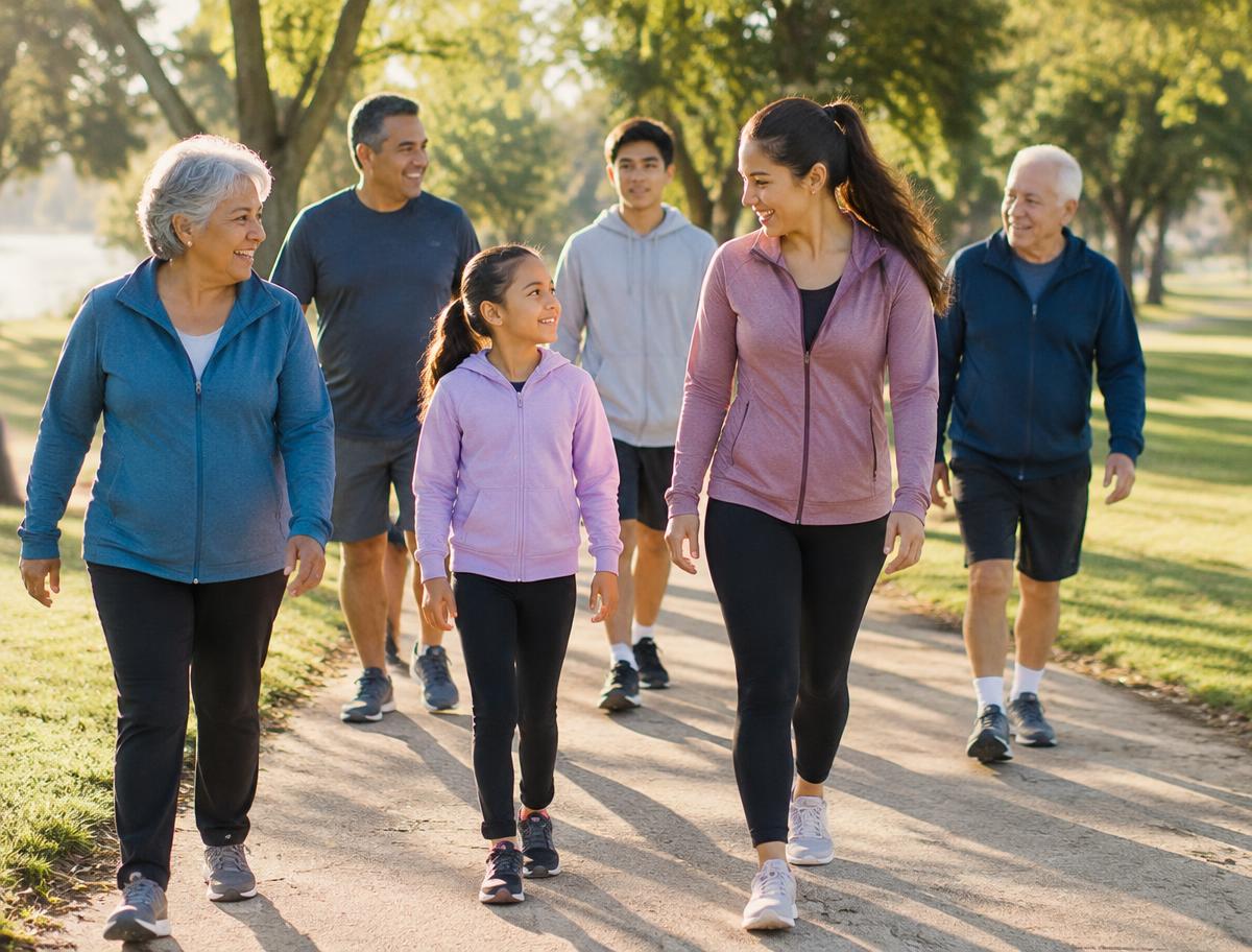 Community walking together